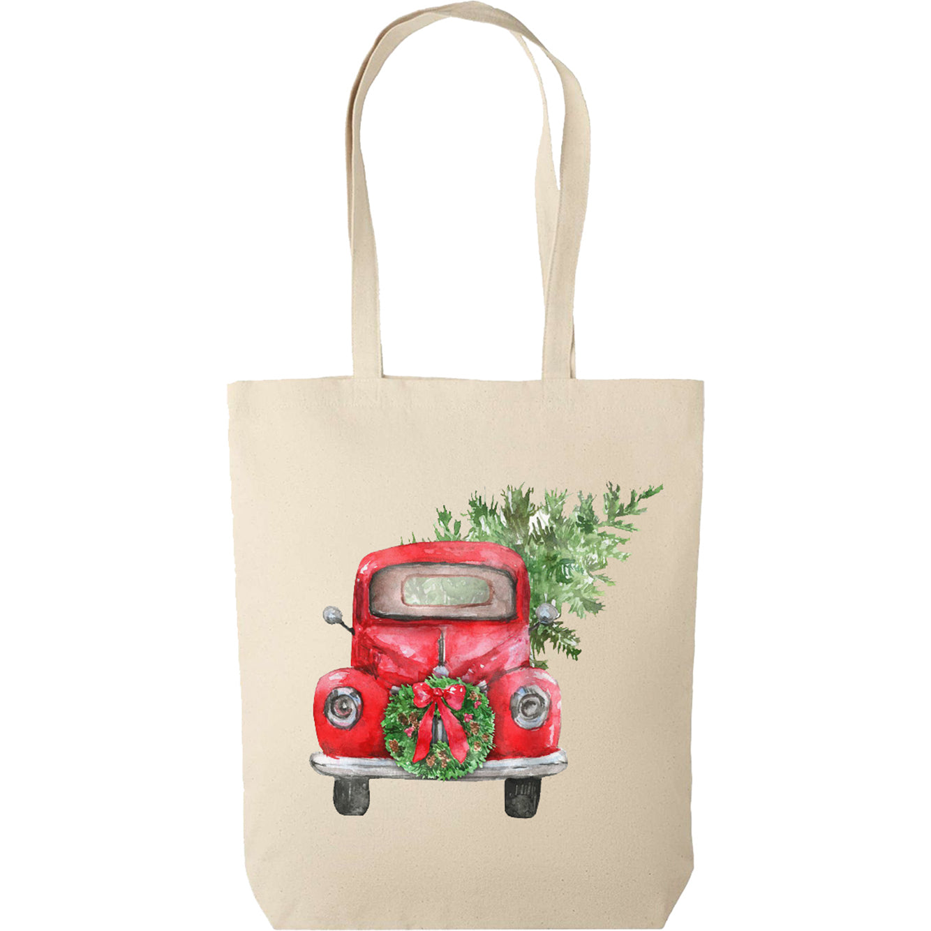 Retro Christmas Car Baumwolltasche